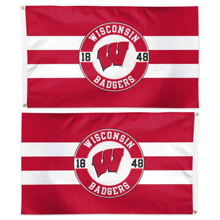 Wisconsin Badgers 3x5 Double Sided Applique Flag