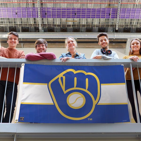 Show your team pride when you fly the Milwaukee Brewers White Stripe 3' x 5' deluxe flag!