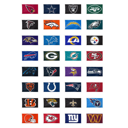 3x5 flag set for all 32 NFL teams