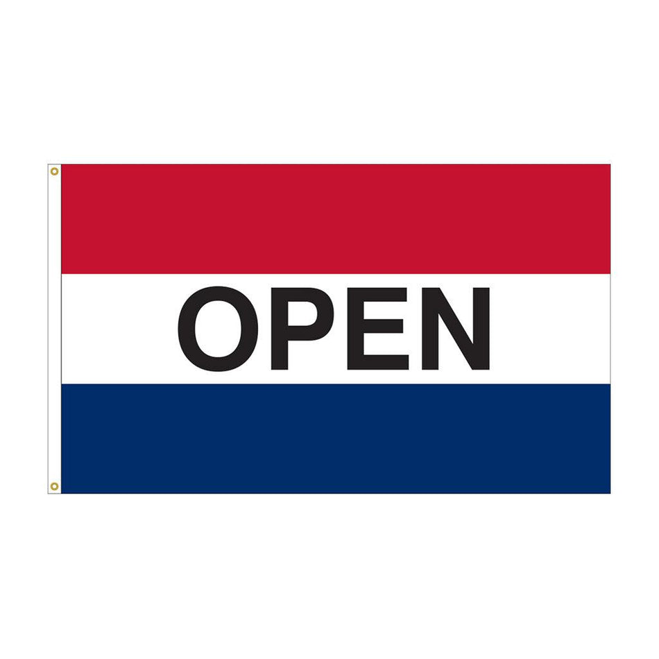 3' x 5' Open Message Flag - Red/White/Blue-Flag-Fly Me Flag