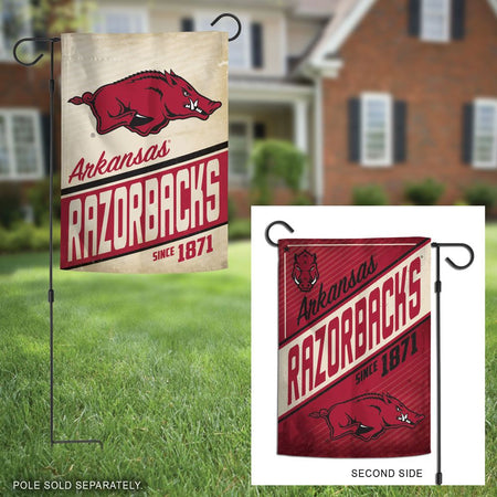 Arkansas Razorbacks Double-Sided Garden Flag