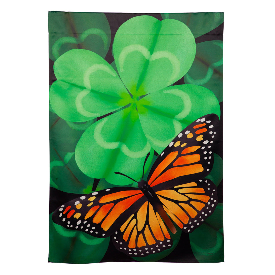 Butterfly Clover Garden Flag