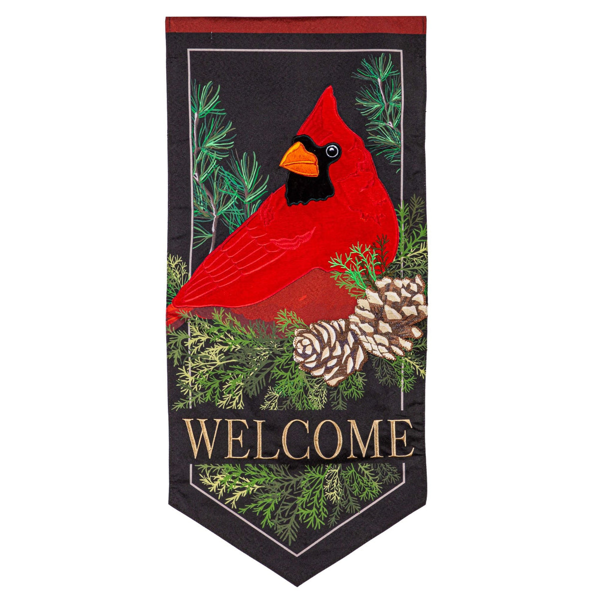 Cardinal and Evergreen Textile Decor Flag-Garden Flag-Fly Me Flag