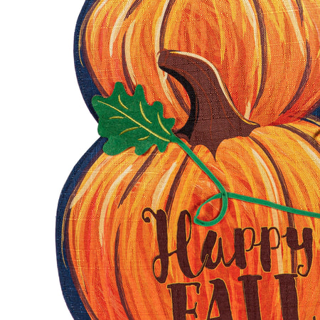 Fall Stacked Pumpkin/Winter Snowman Double Sided Door Décor