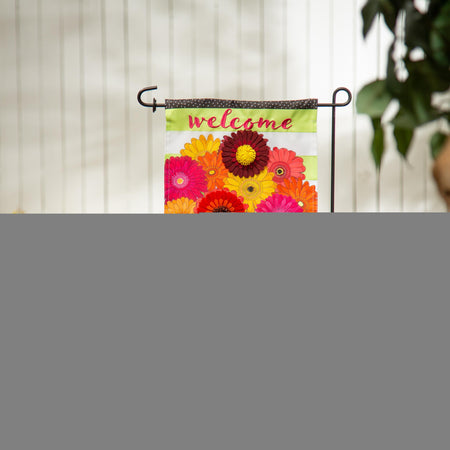 Gerbera Daisies Bouquet Appliqué Garden Flag