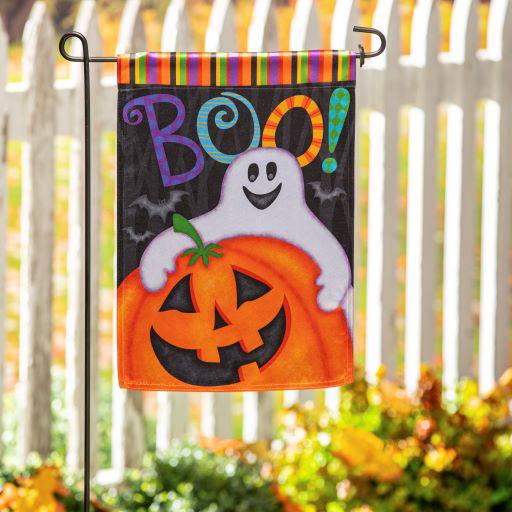 Halloween Friends Lustre Garden Flag