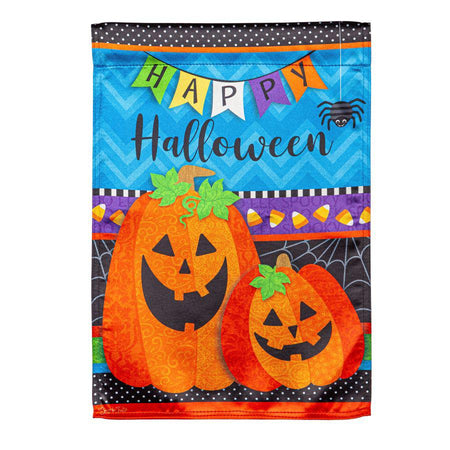 Halloween Greetings Lustre Garden Flag