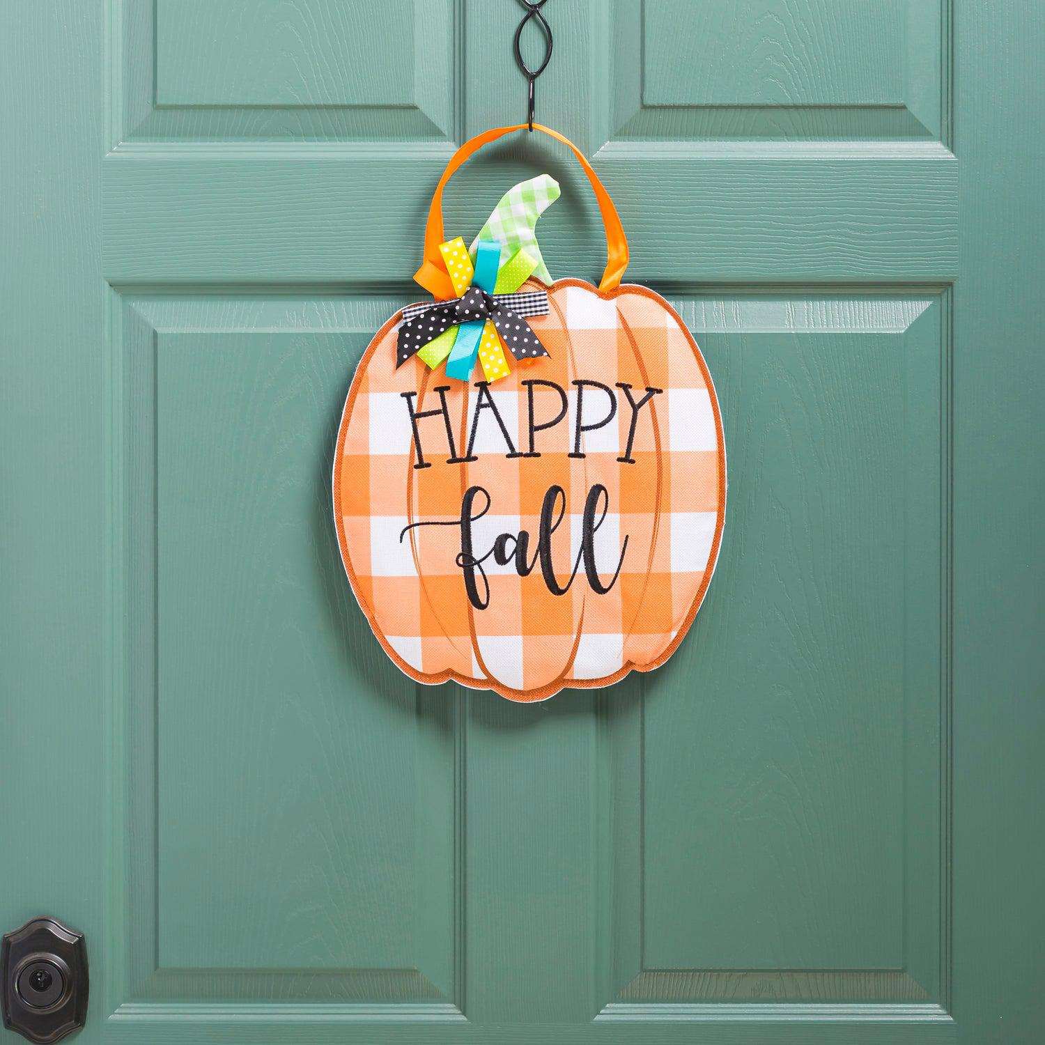 Happy Fall Pumpkin Door Décor