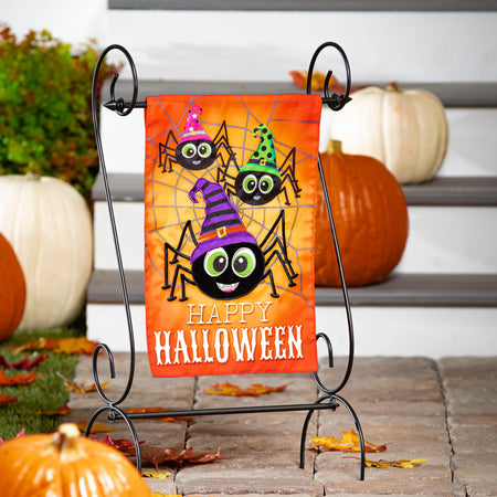 Happy Halloween Spiders Garden Flag-Garden Flag-Fly Me Flag