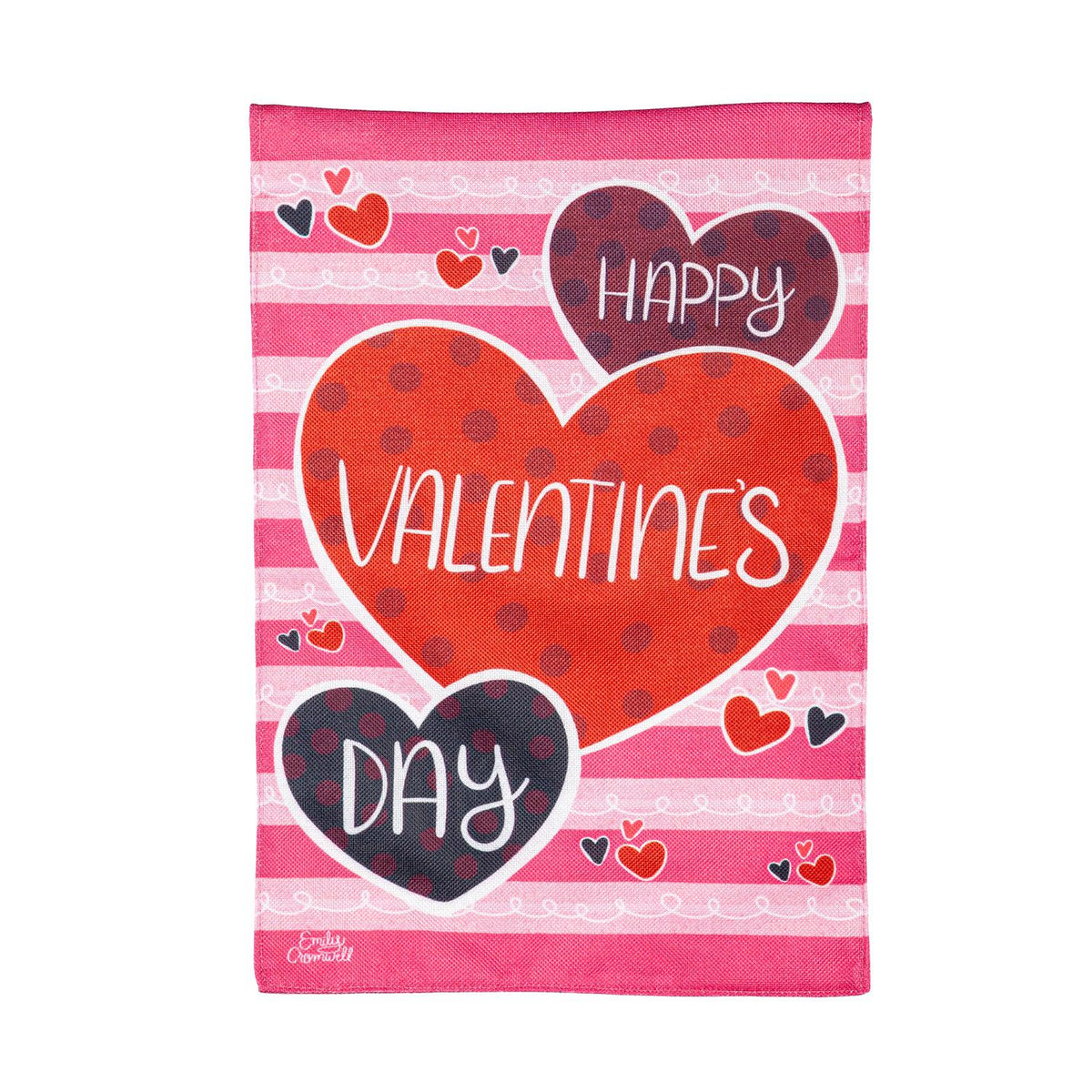 Happy Valentine's Day Hearts Garden Flag