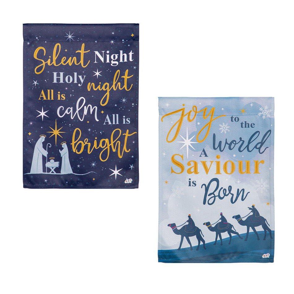 Joy to the World Reversible Garden Flag