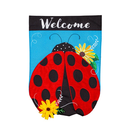 Ladybug Welcome Garden Flag