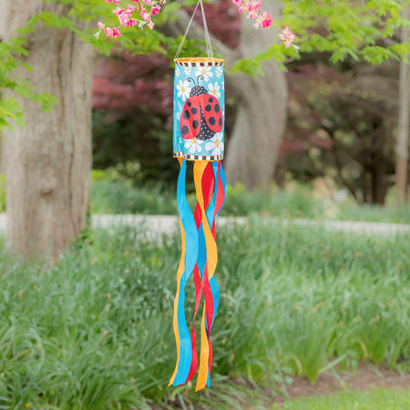 Ladybug with Daisies Windsock-Windsock-Fly Me Flag