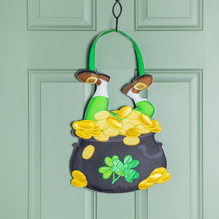 Leprechaun in Pot Door Décor-Door Decor-Fly Me Flag