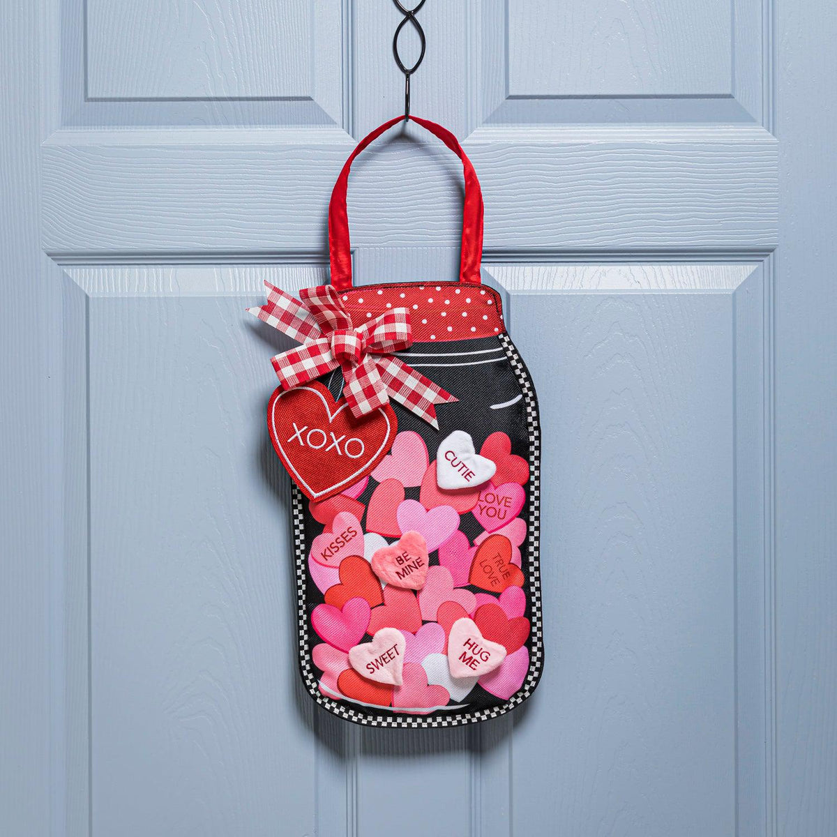 Mason Jar of Hearts Door Décor-Door Decor-Fly Me Flag