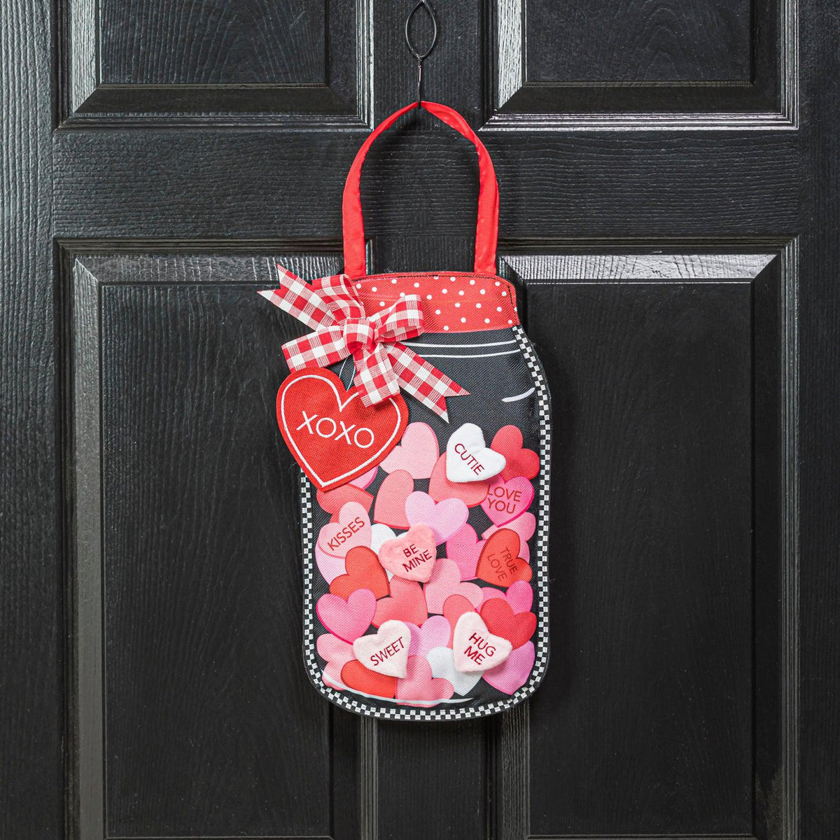 Mason Jar of Hearts Door Décor-Door Decor-Fly Me Flag