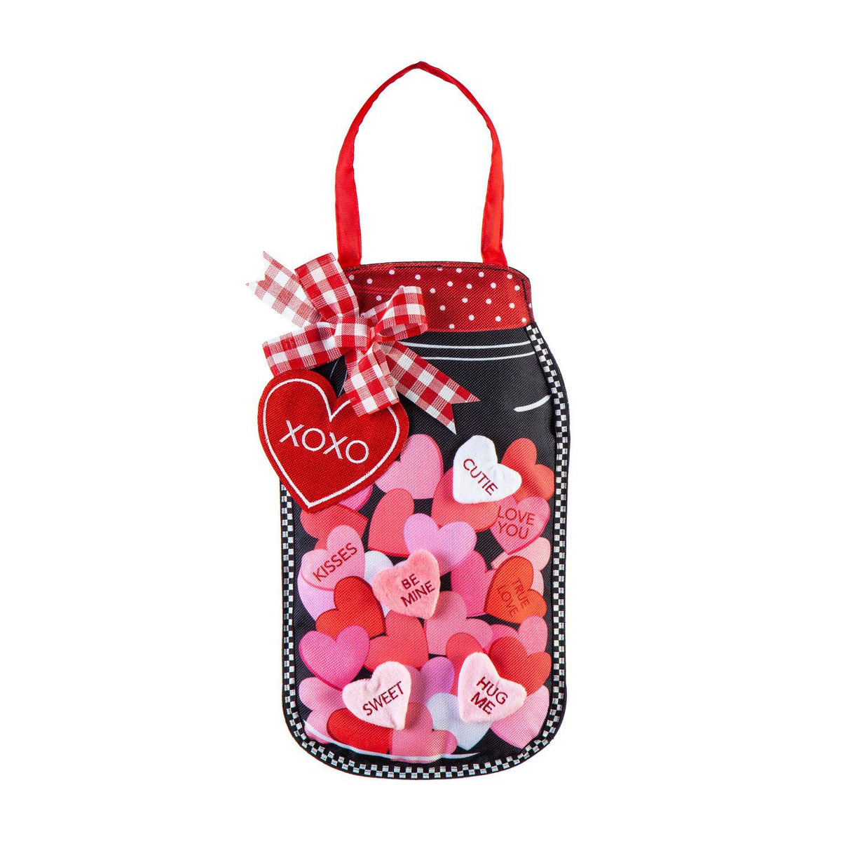 Mason Jar of Hearts Door Décor-Door Decor-Fly Me Flag