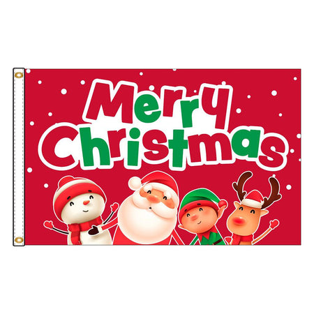 Merry Christmas Characters 3' x 5' Flag