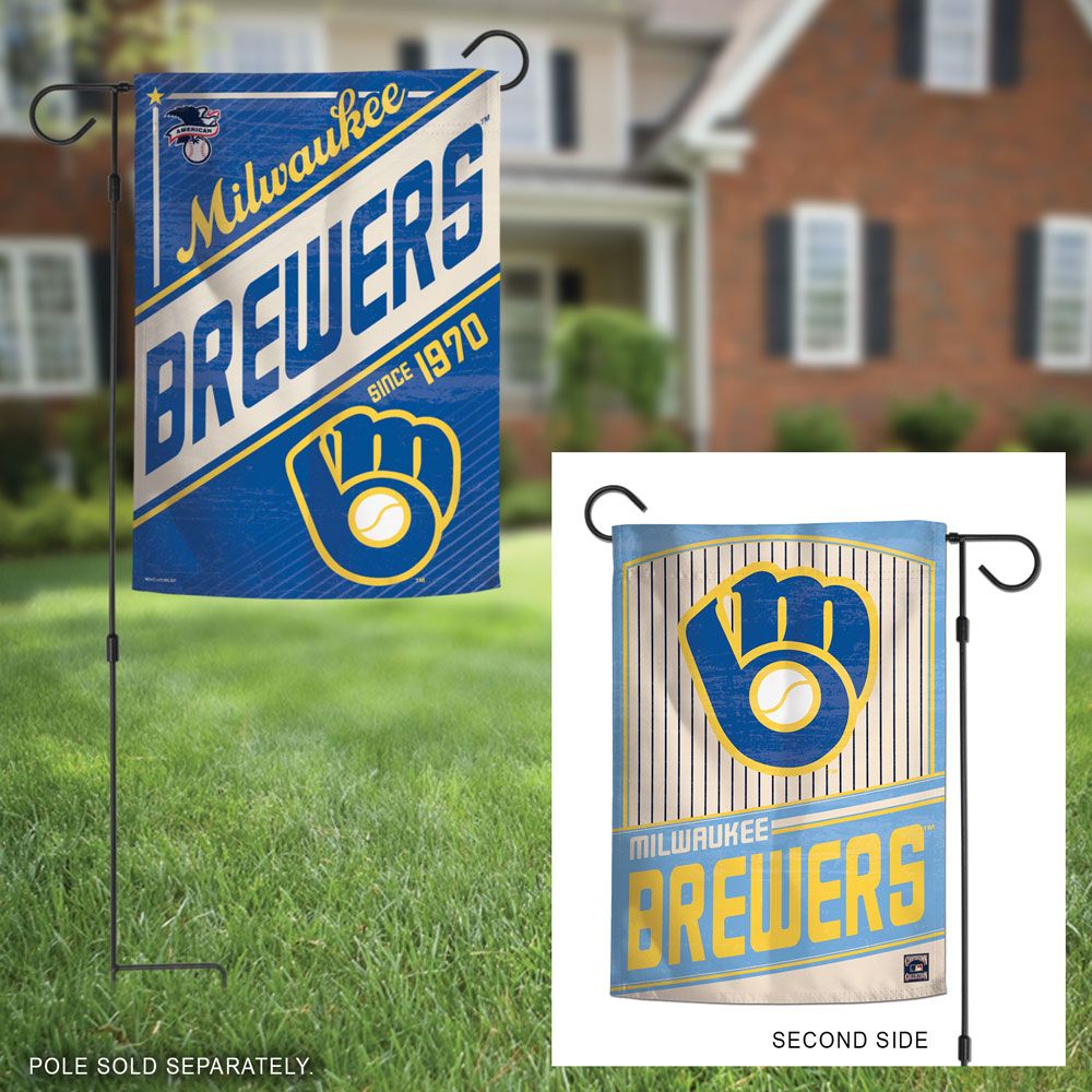 Milwaukee Brewers Retro Double-Sided Garden Flag-Garden Flag-Fly Me Flag