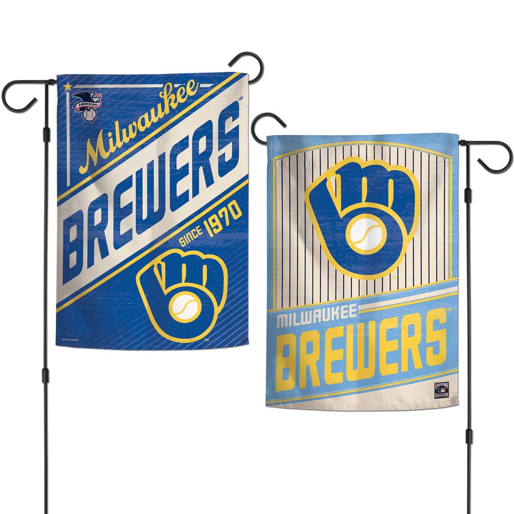 Milwaukee Brewers Retro Double-Sided Garden Flag-Garden Flag-Fly Me Flag