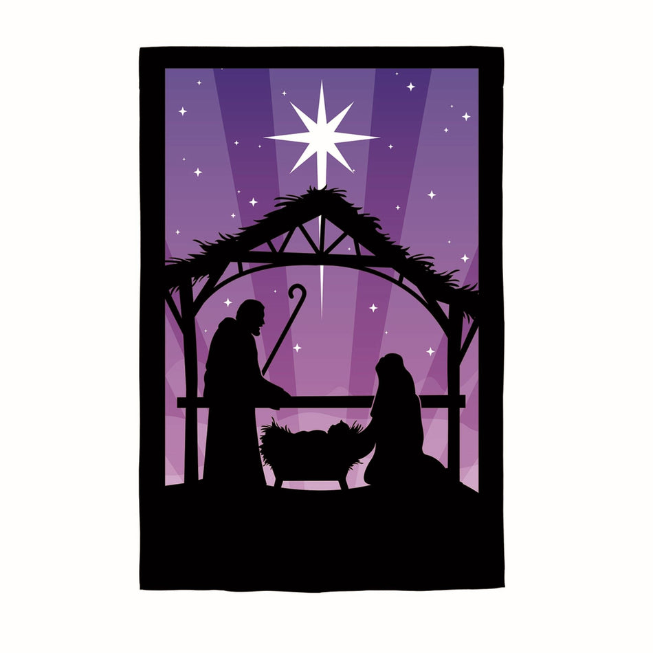 Nativity Lustre Garden Flag-Garden Flag-Fly Me Flag