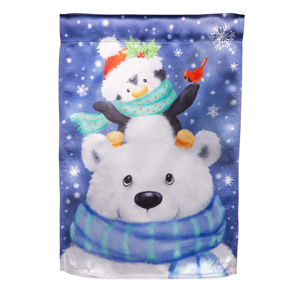 Polar Bear and Friends Garden Flag