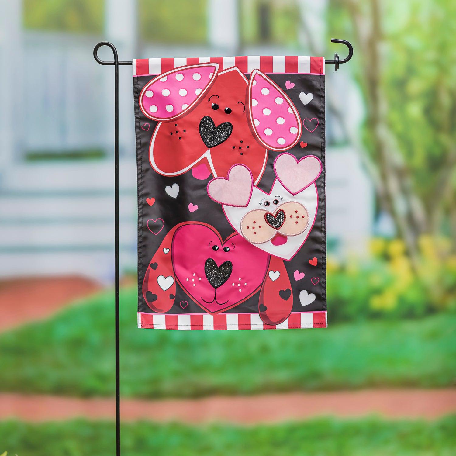 Puppy Love Garden Flag