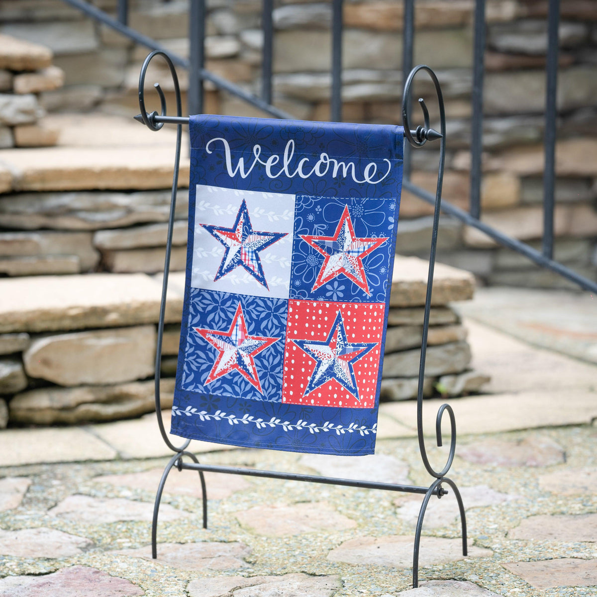 Red, White, and Blue Stars Garden Flag