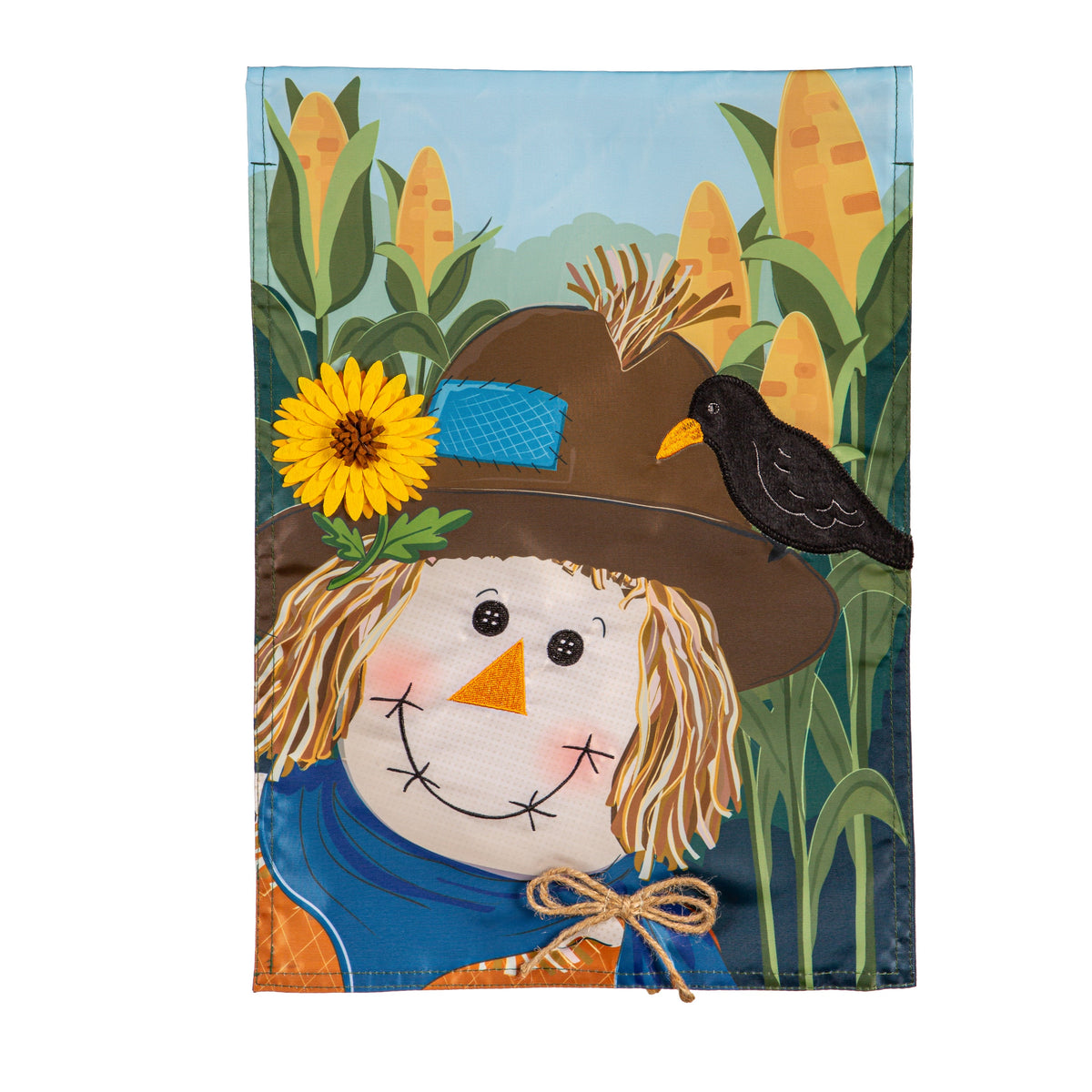 Scarecrow and Friend Garden Flag