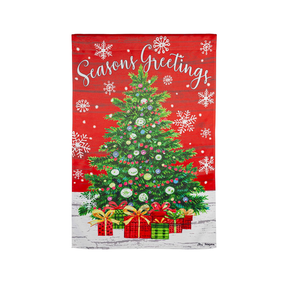 Seasons Greeting Trees House Banner