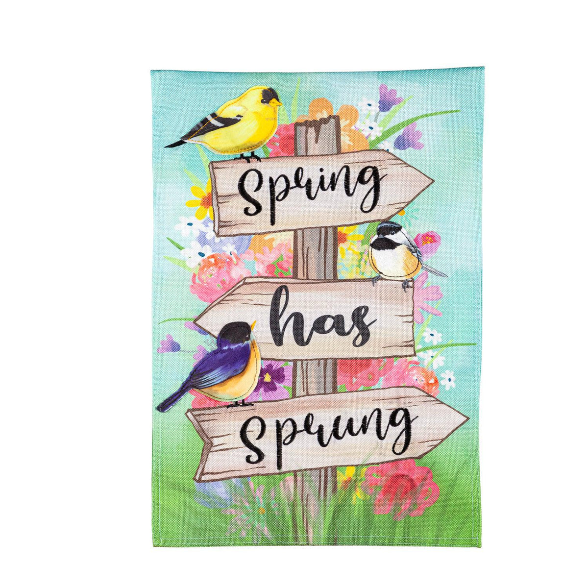 Spring Sign Garden Flag