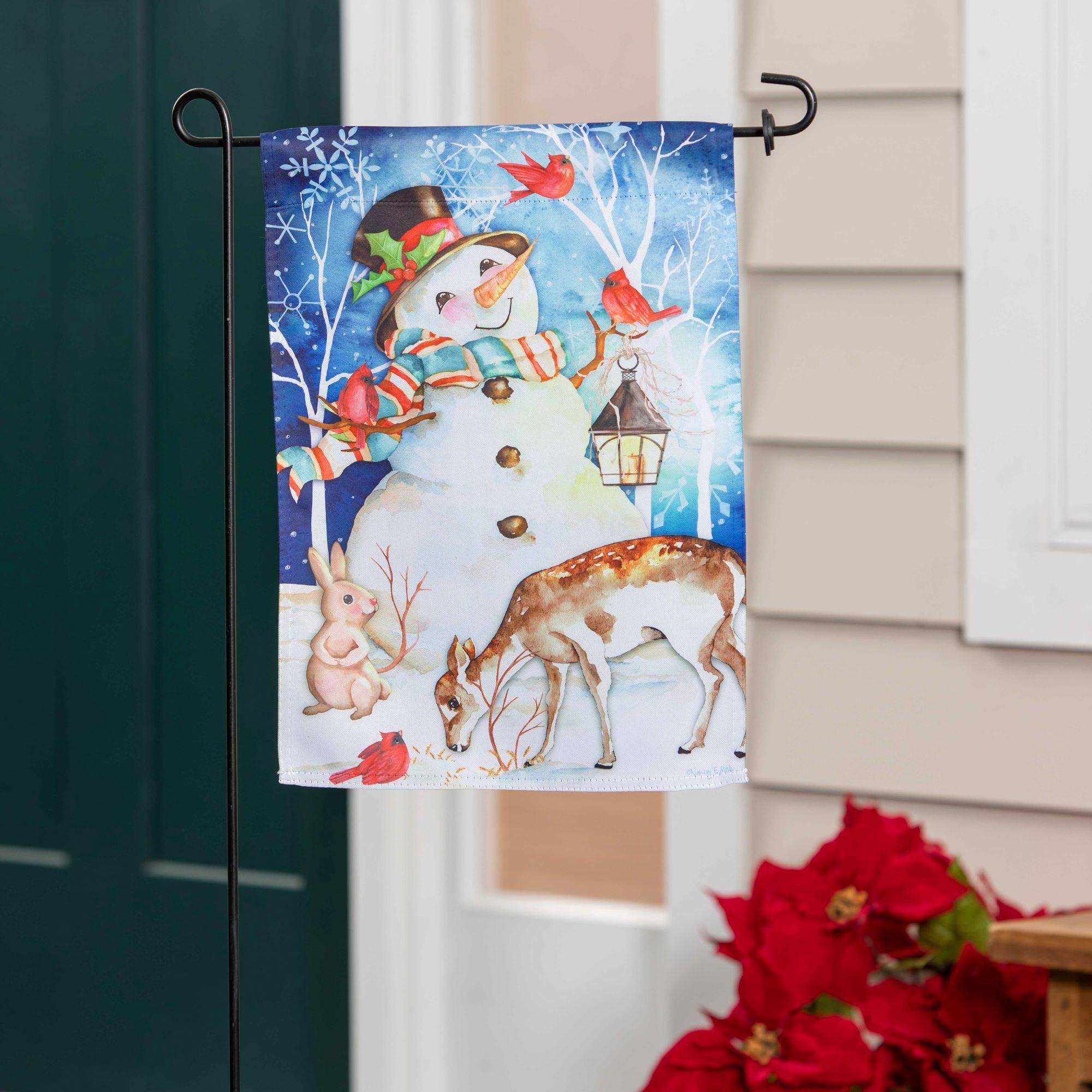 Sweet Snowman and Friends Garden Flag-Garden Flag-Fly Me Flag