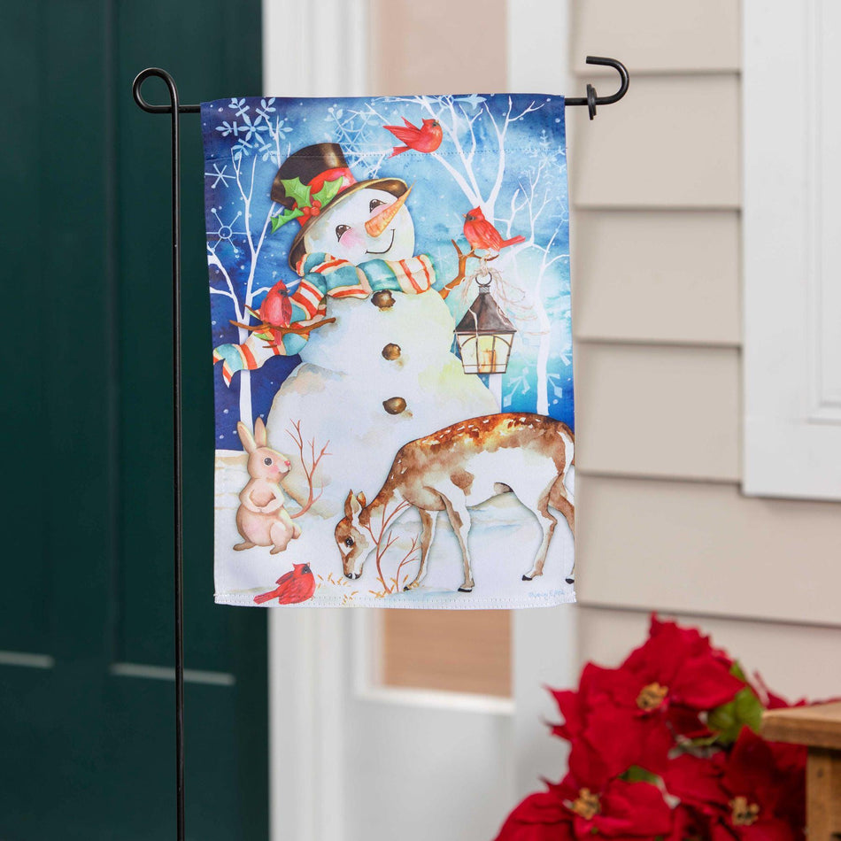 Sweet Snowman and Friends Garden Flag-Garden Flag-Fly Me Flag