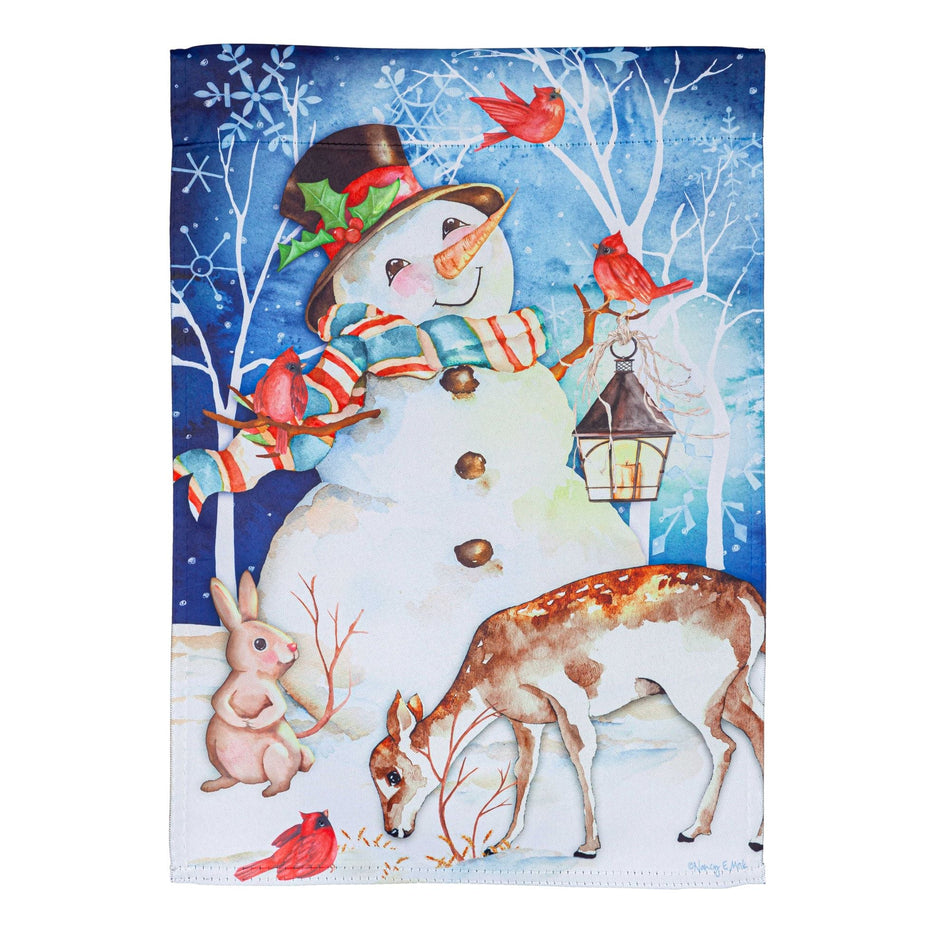 Sweet Snowman and Friends Garden Flag-Garden Flag-Fly Me Flag