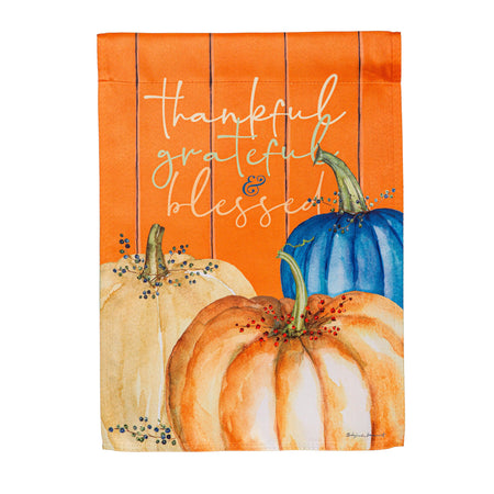 Thankful, Grateful, and Blessed Garden Flag-Garden Flag-Fly Me Flag