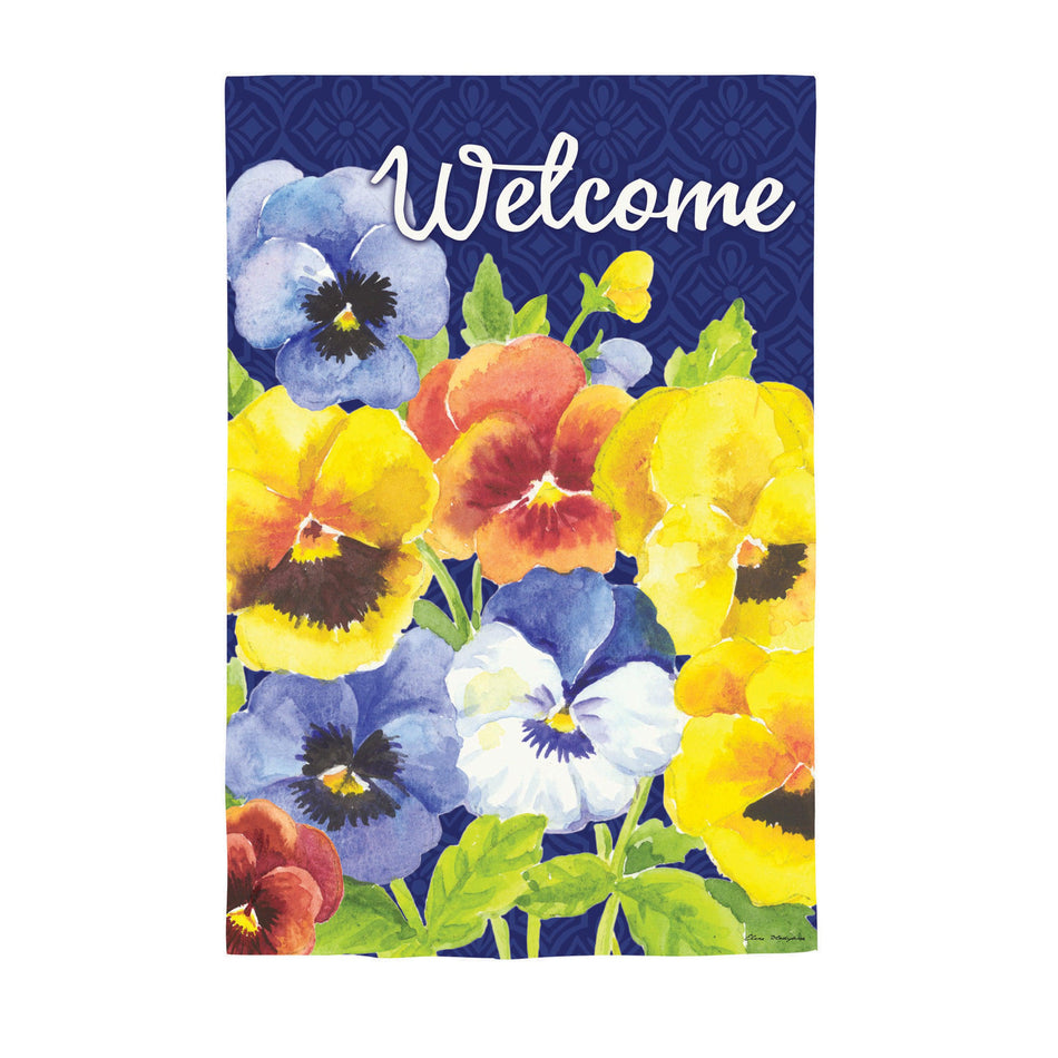 Welcome Pansies House Banner