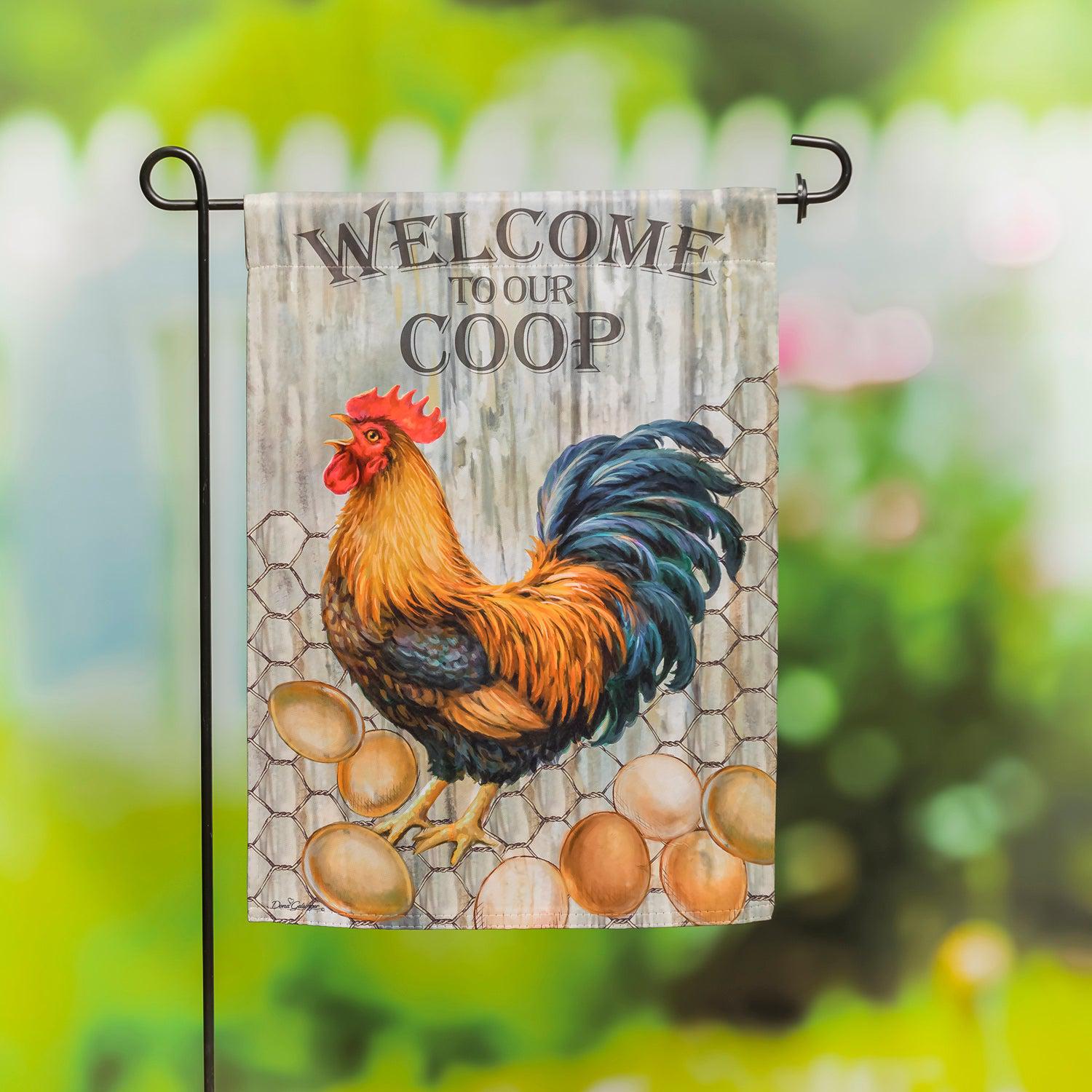 Welcome to Our Coop Garden Flag