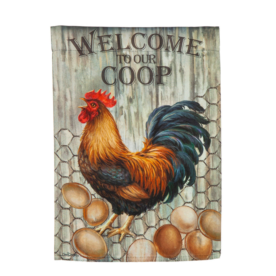 Welcome to Our Coop Garden Flag