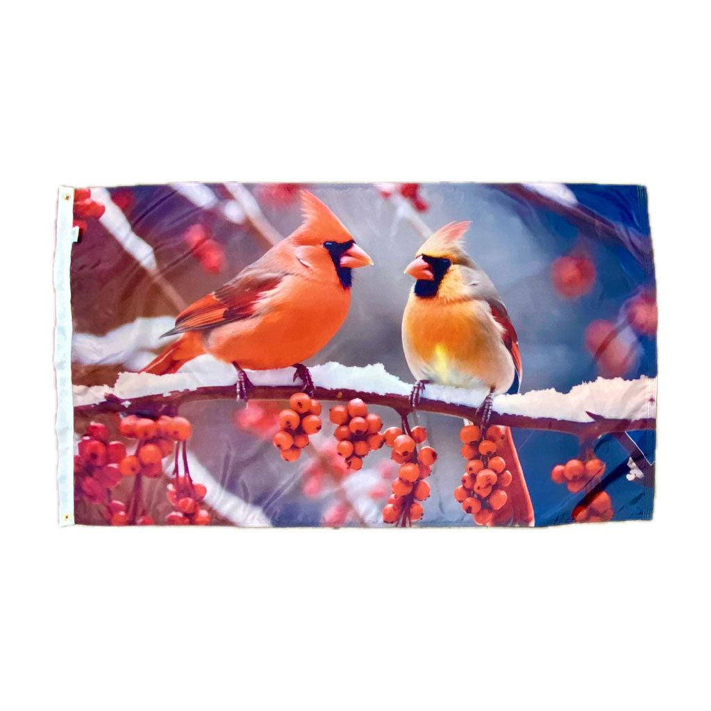 Winter Cardinals 3' x 5' Flag-Flag-Fly Me Flag