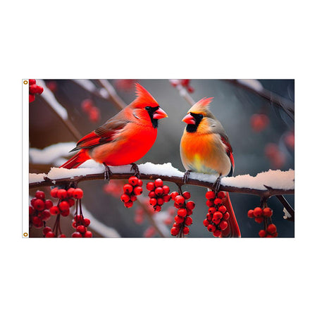 Winter Cardinals 3' x 5' Flag-Flag-Fly Me Flag