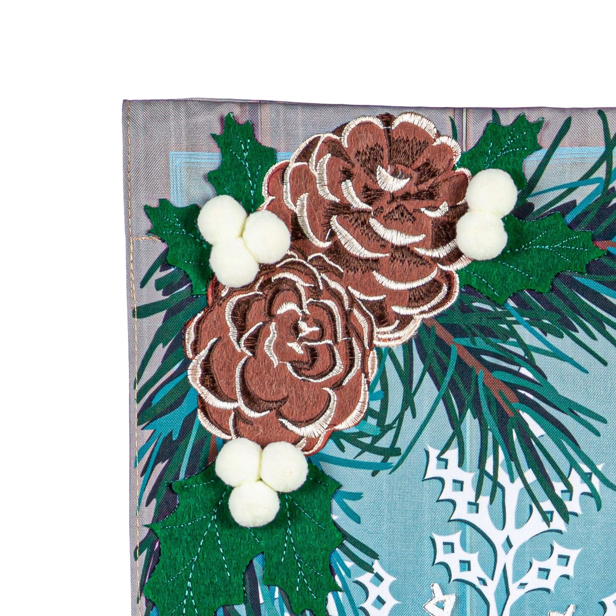 Winter Wishes Snowflake Textile Decor Flag-Garden Flag-Fly Me Flag