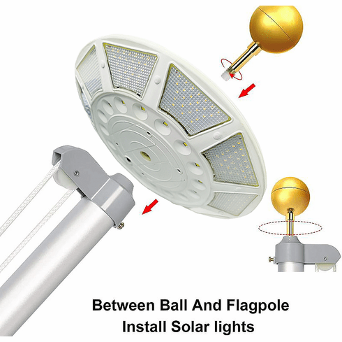 XL Disc Flagpole Solar Light