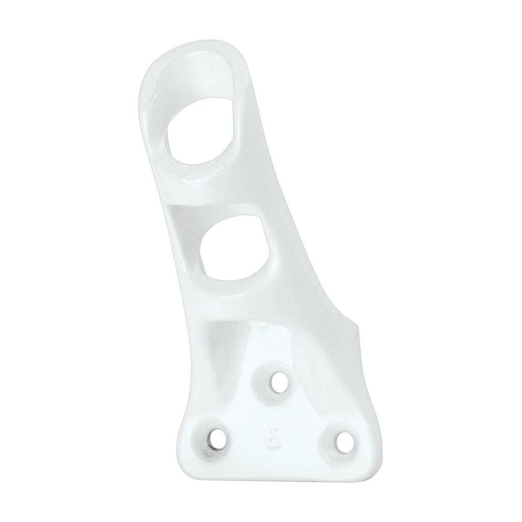 White aluminum flagpole bracket for 3/4" diameter pole.