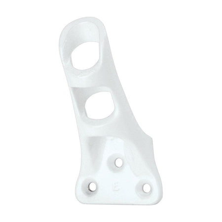 White aluminum flagpole bracket for 3/4" diameter pole.