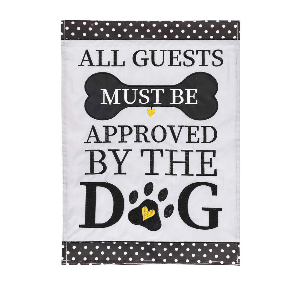 Approved by the Dog Appliqué Garden Flag-Garden Flag-Fly Me Flag