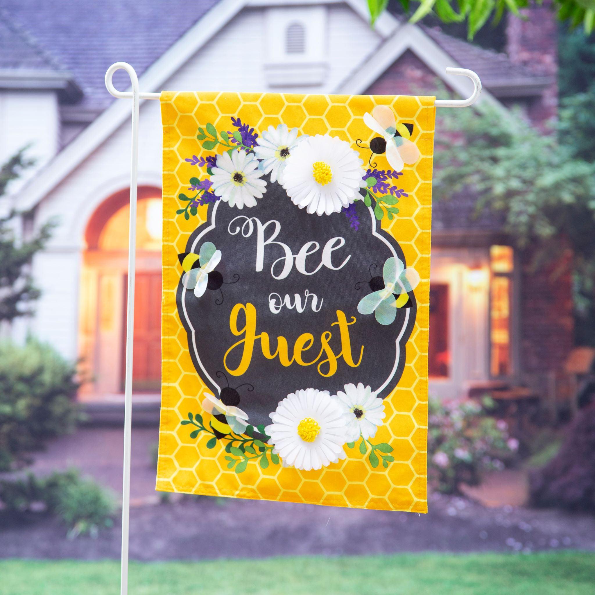 Bee Our Guest Garden Flag