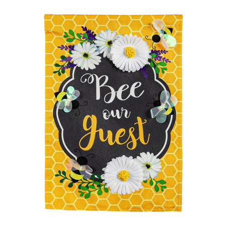 Bee Our Guest Garden Flag