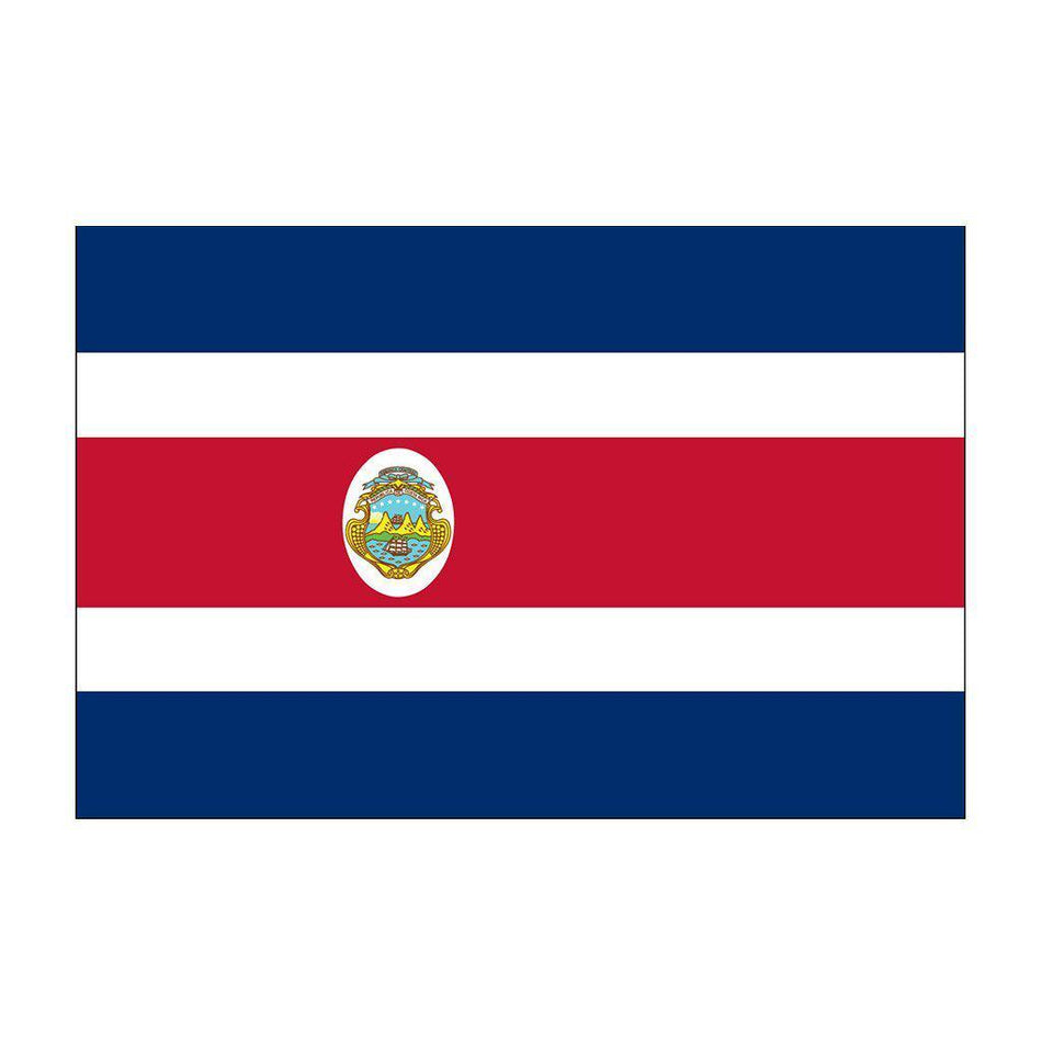 Costa Rica Flags with Seal