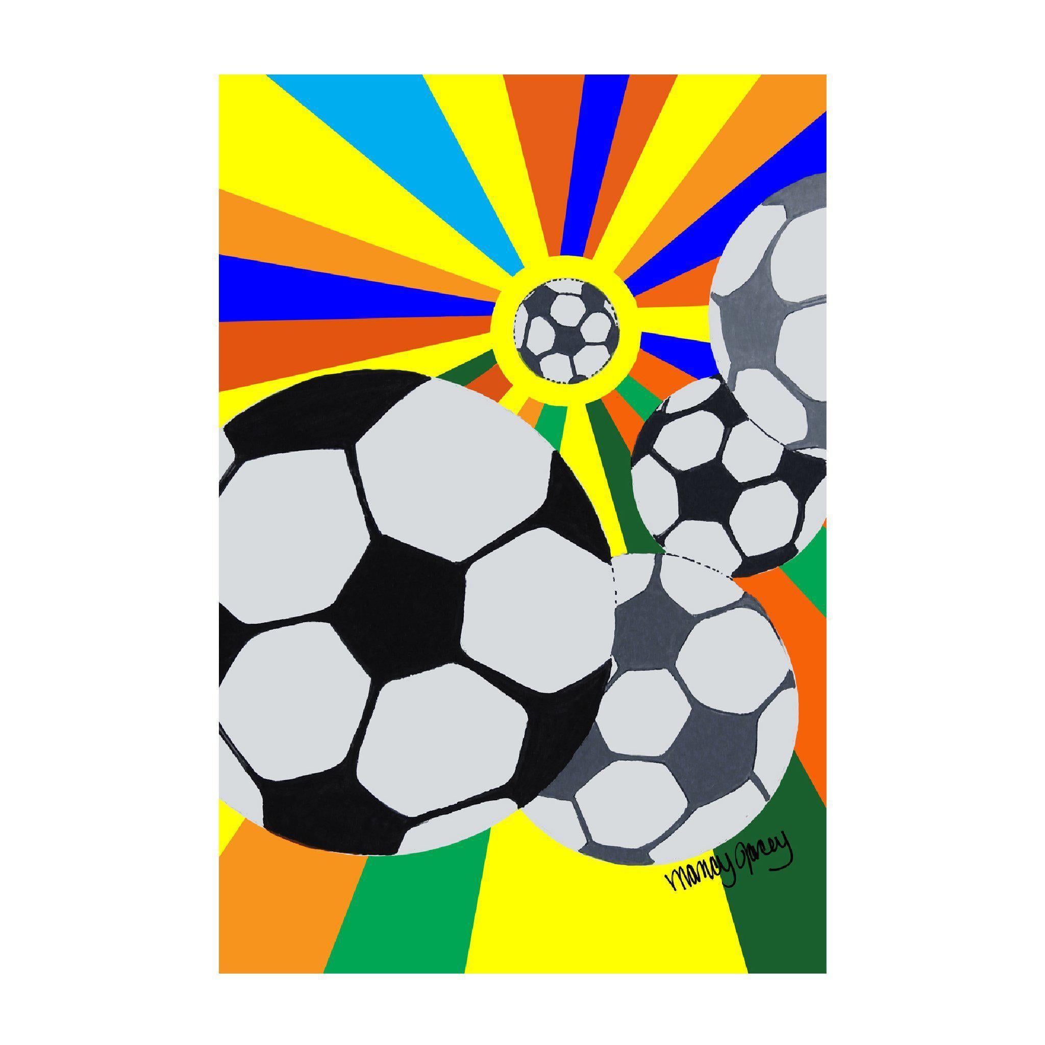 Flyin' Futbols Garden Flag, soccer