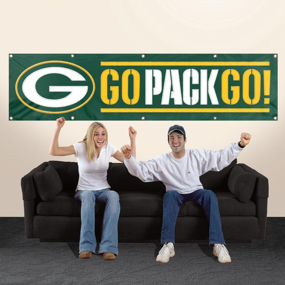 Green Bay Packers "Go Pack Go" Banner-Banner-Fly Me Flag